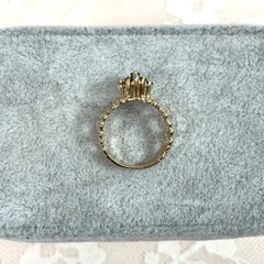 14K Natural Emerald Ring, Yellow Gold, 1 TCW Marquise Cut F2, Vintage Artisan