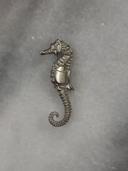 100% Authentic Hermes Seahorse Brooch /Pin -Silver