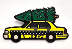 Vintage 90’s J. Crew 4pc Enamel Holiday Shopping Christmas Pin / Brooch Set