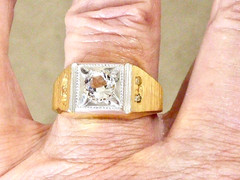 RARE 14k K YELLOW GOLD FILLED NEW OLD STOCK 70’S SIZE 12.75 SOLITAIRE RING