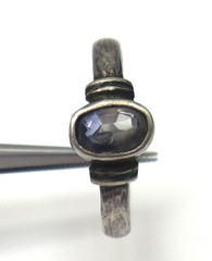Man Made Blue Gemstone Sterling Silver Ring 3.030 Grams Ring Size 8 US