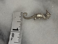 100% Authentic Hermes Seahorse Brooch /Pin -Silver