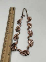 Vintage Renoir Copper Necklace Adjustable Length Mid-Century Mod 1950s Modernist