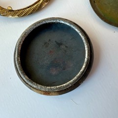 Antique Victorian Tintype Photo Brooch c1885 Ferrotype Portrait Pin Gold C Clasp
