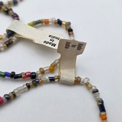 Multicolor Glass Bead Seed Bead Necklace Lot of 6 Made in India 24 Inch