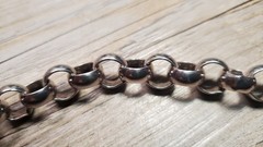 Vintage Erwin Pearl Sterling Silver Rolo Chain Bracelet circa 1960s