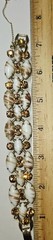 VINTAGE JULIANA (D&E) GOLD FLUSS AND WHITE RHINESTONE 5-LINK BRACELET