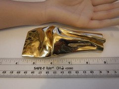 Authenticated Designer Marcella Saltz Signed Modern Minimalist Belt Buckle Rare