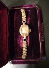 Vintage Art Deco Bulova Ladies Watch w/ Original Bulova Velvet Presentation Box