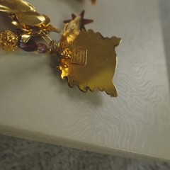 Lunch at the Ritz Earrings Owl Owlio E Olio Clip On Signed Menu Card