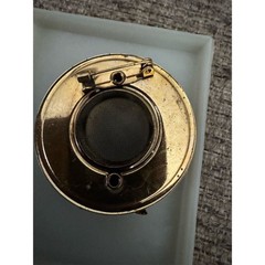Vintage Multicolor Enamel Hat Brooch with Gold Tone Bow