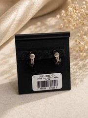 VTG YSL Yves Saint Laurent NWT Blue Iridescent Crystal Screw Back Earrings