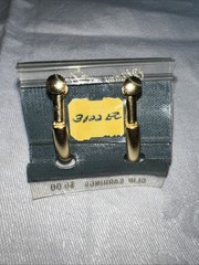 VTG NWT Whiting & Davis Gold Tone Hoop Clip Earrings Quiet Luxury Mod Chic