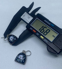 Vintage Earrings Rostov Finift Russian Enamel Painted Floral Dangle Silver Tone
