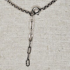Vintage Mid-Century MN 835 Silver Traditional Floral Design 3D Necklace