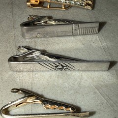 12 Vintage Tie Clips Dante, Swank, Continental & More