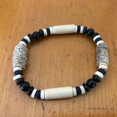 Vintage Wooden Beaded Stretchable Bracelet