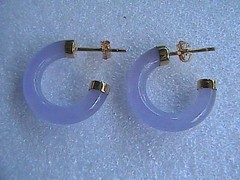 14k Yellow Gold Lavender Bracelet, Ring, Earrings & Necklace Set