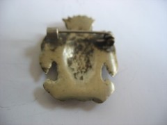 Vtg Italian 800 Silver Shield Crest Crown Pin Medici Florentine