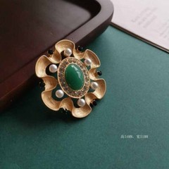 Retro Pearl Exquisite Crystal Brooch Pin Badge Bag Brooches Woman Accessories