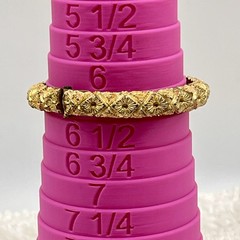 Vintage Hinged Bracelet Textured Gold Tone Etruscan Revival Safety Chain