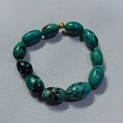Turquoise Bracelet Natural Turquoise Stretchable Handmade Gemstone Bracelet