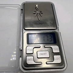 Vintage 925 Sterling Silver Leaf Pendant Marked, 3cm, 1.73g