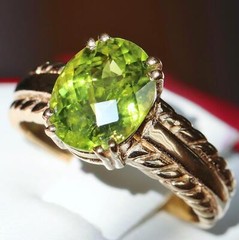 10k yellow gold ring 2.50ct Lemon Quartz solitaire size 7 vintage handmade 3.25g