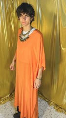 Vtg 1950s 50s EGYPTIAN Revival LUCITE & Metal Bib STATEMENT Necklace MASSIVE!