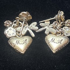 John wind RARE ONE OF A KIND maximal art rose earrings