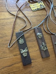 Vintage Lot Imported Rare Wood Necklaces Pieces Teak Walnut 1970s Leather Asian