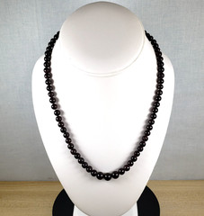 Vintage Genuine Almandine Garnet Small Bead Strand Choker Necklace Barrel Clasp