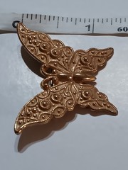 Miriam Haskell Vintage Gold-tone Butterfly Brooch