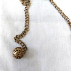 Vintage Unsigned Designer Ball Gold Tone Chain Link Adjustable Necklace Belt 40″