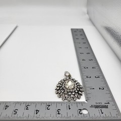 Beautiful vintage clear rhinestone teardrop pendant elegant bridal