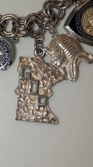 Vintage Sterling Silver Charm Bracelet 17 Charms 6.5inches