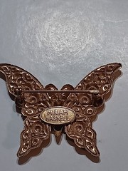 Miriam Haskell Vintage Gold-tone Butterfly Brooch