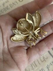 Trifari brooch butterfly Blue & Gold vintage 1950s-1960s