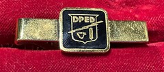 3 Vintage Tie Clasps GE Locomotive, The Thinker, DPED Balfour General Electric