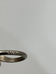 Vintage Sterling Silver Marked S925 Wrapped Teardrop Ring – Size 9-10 92.5 Pure
