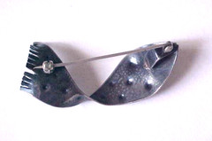 Anna Halasi for Georg Jensen Mid Century Modern Sterling Silver Fish Brooch