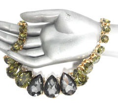 ALDO Anna Wintour Necklace Georgian Collet Riviere Rivoli Pear Crystal Collar