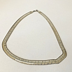 vintage JCM ITALY sterling silver ladder link 18″ collar necklace 9mm 7.63grams