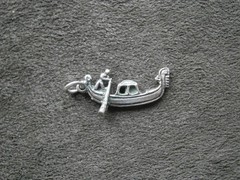 Gondola & Gondolier Venice Vintage Sterling Silver Bracelet Charm Pendant 2.0g