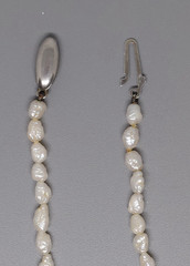 Vintage Freshwater Baroque Pearl Necklace 39cm Sterling Silver 925 Clasp Choker