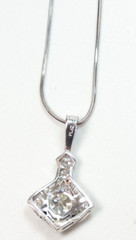 Antique Art Deco European Diamond Pendant Necklace Length 16″ Platinum 1920’s