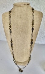 Vintage Carol Lee Faux Pearl Necklace, 35″ Long