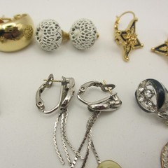 Vintage Earring Lot Rhinestone Dangle Dainty Coro Monet Trifari For Pierced Ears
