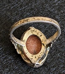 Vintage Gold Stone Jewelry Ring Is 925 All Else Gold Plate Brooch Bracelet & ER