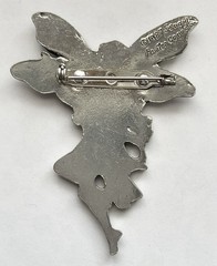 VINTAGE 1987 SEAGULL PEWTER CANADA FAIRY ANGEL PIN BROOCH